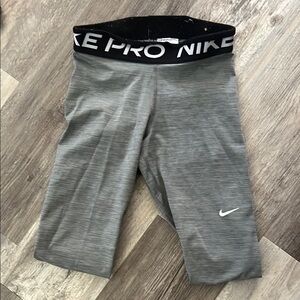 Nike Gray and Black Pro Leggings